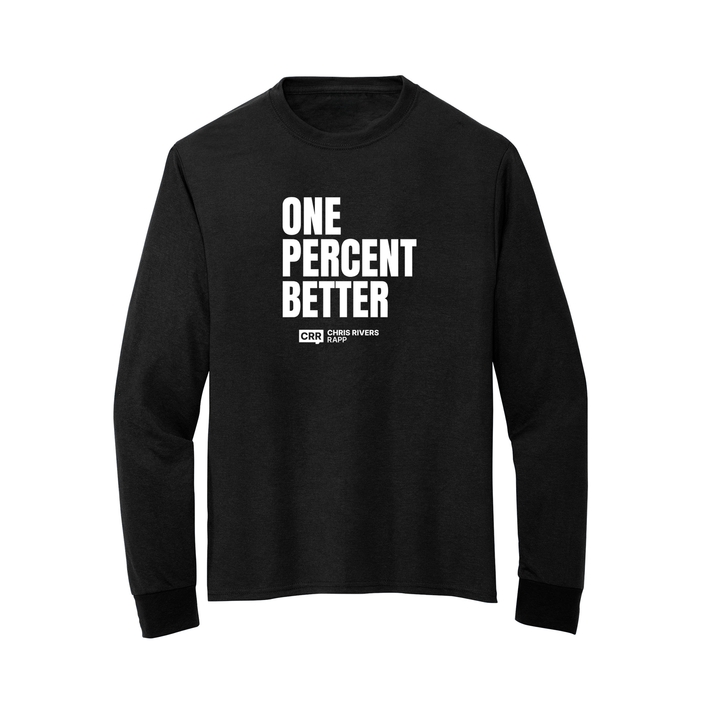 Chris Rivers RAPP One Percent Better Black L/S Workout Tee